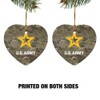 GRAPHICS & MORE U.S. Army Logo on Camo Heart-Shaped Porcelain