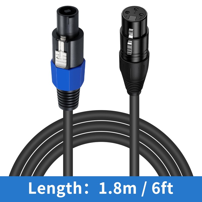 Poyiccot Speakon to XLR Conversion Cable, 18 AWG 2 Wire