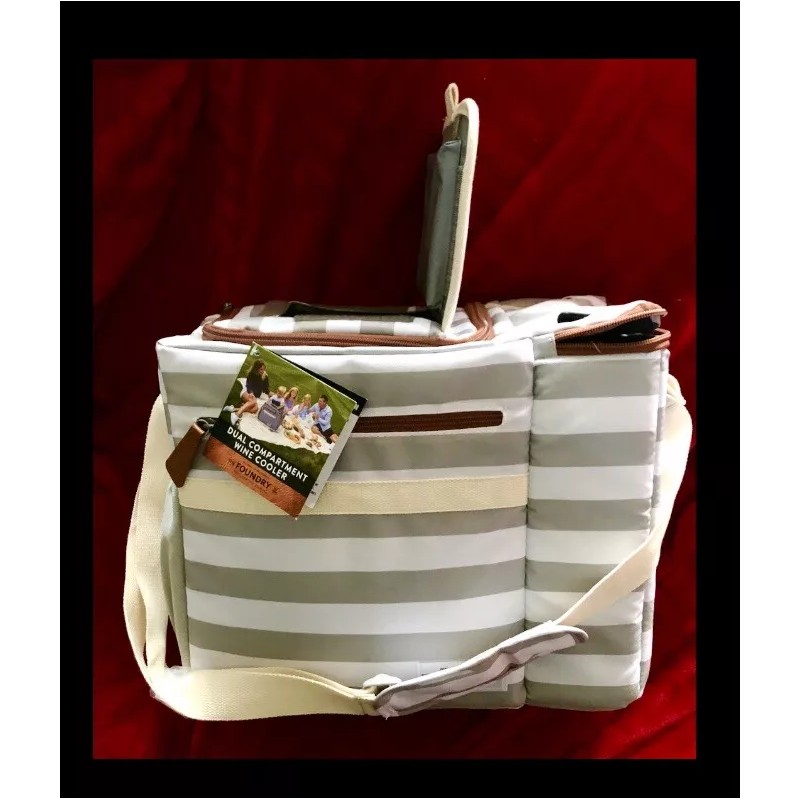 The Foundry/fit + Fresh Foundry Insulated Picnic Wine Cooler Caddy