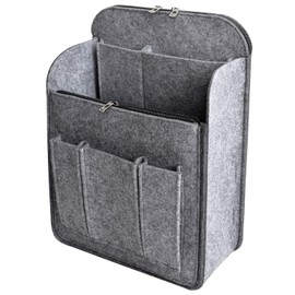 VANCORE Back-In Backpack, Vertical, A4, A5, B5, Backpack-In Bag, Organize Contents of Backpack, Divider Bag, Vertical, Large, Small, Business Trips, 2 Zippered Pockets for Documents, gray