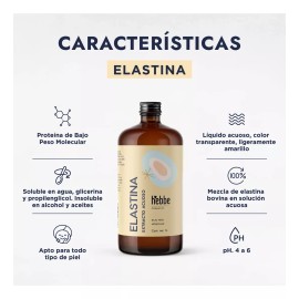 Hebbe Cosmetics Elastina Extracto Acuoso Cosmetica Facial Capilar 1kg