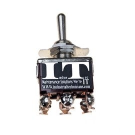 IndusTec DPDT 20A 12V 24V (On)/Off/(On) 6 Screw 3 Position DC Control Momentary Automatic Reset Toggle Switch