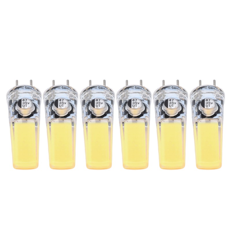 6PCS GY6.35 Bulb 5W COB Light Bulb 500lm Silicone Ceiling