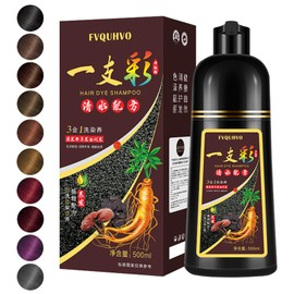 Hair Dye Shampoo 3 in 1, Hair Color Shampoo, Semi-Permanent Hair Color, Chestnut Brown Hair Dye, Safe & Professional Hair Dye Shampoo, Easy To Use, For Salon & Home 16.9 FL OZ (Chestnut Brown)