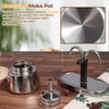 DITOSH 2 Cup Dual Pipe Moka Pot Stainless Steel Stovetop