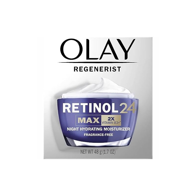 Olay Regenerist Retinol 24 Max Night Hydrating Moisturizer, Fragrance Free,