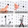 MENEONE Pegboard Hook Locks, for Stopping Hooks from Falling Off,
