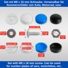 Number Plate Screws with Drill Tip, 24 Pieces, M5 x
