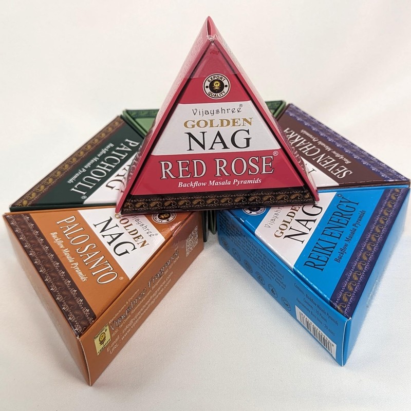 Jumbo Golden Nag - Back Flow Incense Cones. For Incense