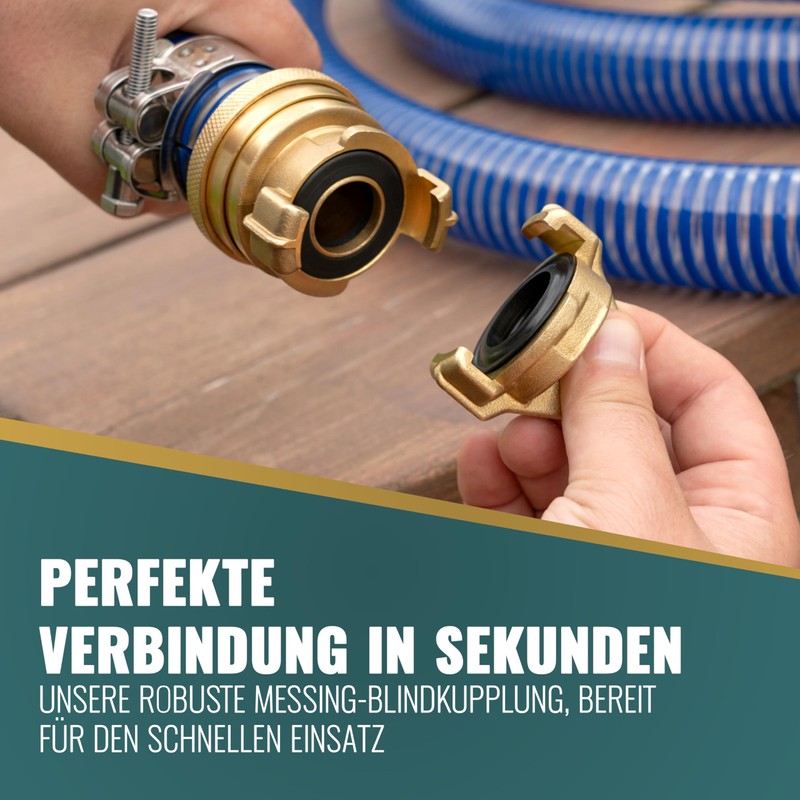 Poppstar Universal blind coupling, quick coupling water (Geka system, bare