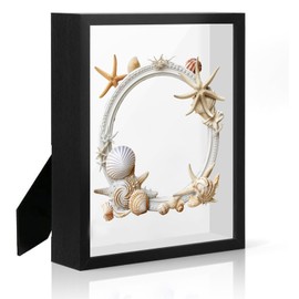 Shadow Box Frame Display Case, 3D Picture Frame, Display Case Box for Memorabilia, Baby Items, Wedding Memories, Crafts, Tickets and Photos (8×10 Black)