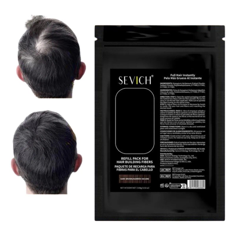 Sevich Micro Fibras Naturales 100g Sustituto Cabello Full