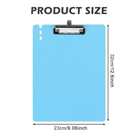 Parthan Clipboard A4, 32 x 23 cm Clipboard with Pen Clip and Flat Clip, Clipboards A4 for School and Office, Blue Writing Board Clipboard A4, DIN A4 Clipboard, A4 Clipboard
