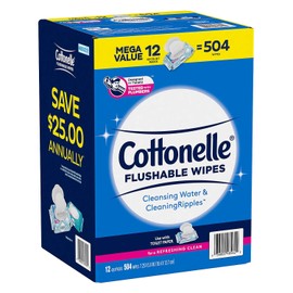 Cottonelle Flushable Wipes (504 Count)