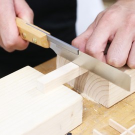 KAKURI Japanese Fine Cut Pull Saw 5" for Woodworking, Dozuki Dovetail Hand Saw, Small Tenon for Wood Craft & Hobby, Made in Japan