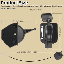 New Upgraded 946-05098C Throttle Choke Cable Assembly - Compatible with Cub Cadet XT1 XT2-LX50 LT46 LT50 LT54 GT50 GT54 ST54 LX46 - Replaces 946-05098A 946-05098B 746-05098A