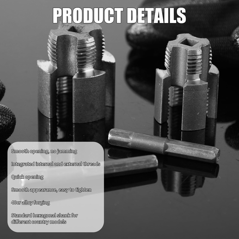 2pcs Pipe Thread Cutting Tools, Steel Premium 1/2'' and 3/4''