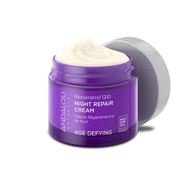 Andalou Naturals Resveratrol Q10 Night Repair Cream, 1.7 Ounces