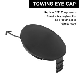 Yollky - Tapa de gancho de remolque para parachoques delantero derecho para Toyota Yaris Sedan/Vios 2008-2013 | Duradero y resistente | 527210D903 | Tapa de gancho de remolque - Negro medianoche