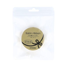 Kiyohara OSH-05 Chest Kyun 2mm Width Satin Ribbon, 0.08 inch (2 mm) Width x 16.4 ft (5 m) Roll, G, Gold