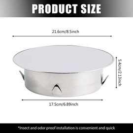 Chimney Hole Cover, Stove Pipe Cover, Diameter 180 mm, Pipe Cover Chimney Cover, Flue Pipe Cover, Stove Pipe Capsule, Stainless Steel Wall Lining Cover, Stove Hole Lid for All-Round Pipes, Silver