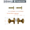 SORWDUERM Antique Brass Door Knobs Interior Privacy Door Knob for