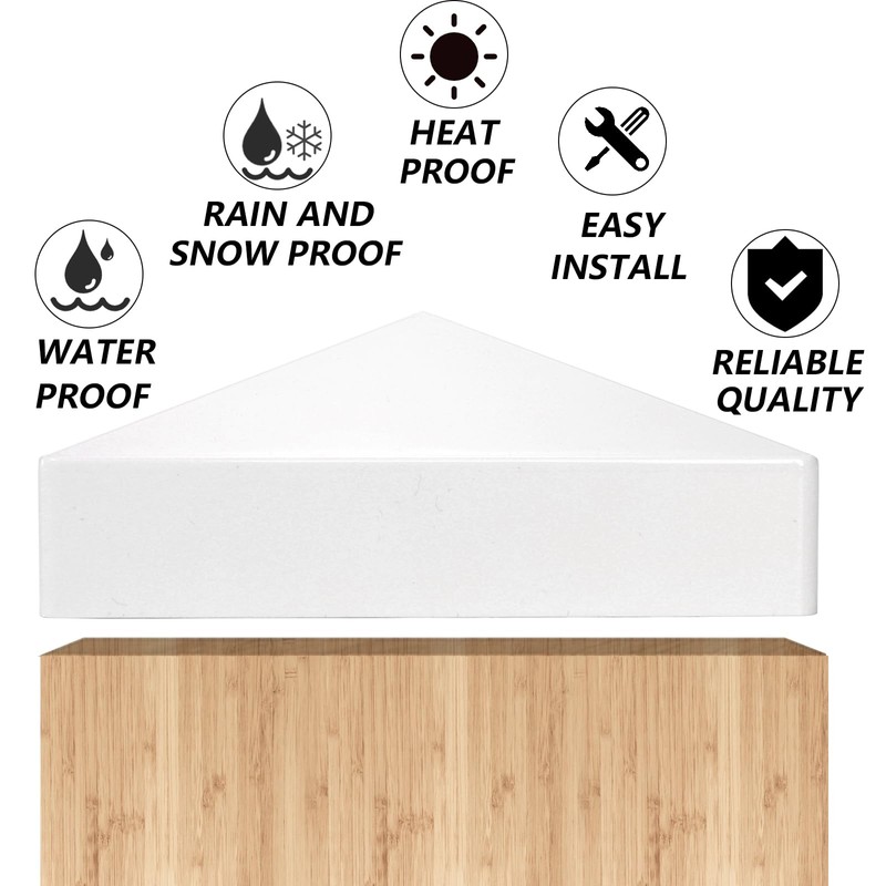 Hiceeden 12 Pack 5" x 5" Vinyl Fence Post Caps,