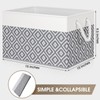 Storage Bins, 4-Pack Large Storage Box with Rope Handles, Collapsible