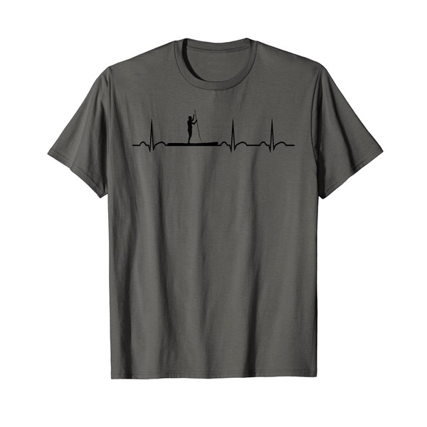 Heartbeat Stand Up Paddler Paddling EKG Stand Up Paddle SUP T-Shirt