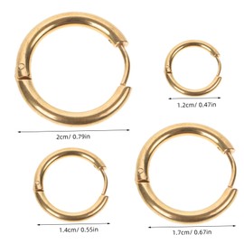 Healeved 4 pairs Stylish Women Hoop Earrings of Minimalist Hoops for Birthdays Weddings and Everyday Wear present for Friends and Loved Ones