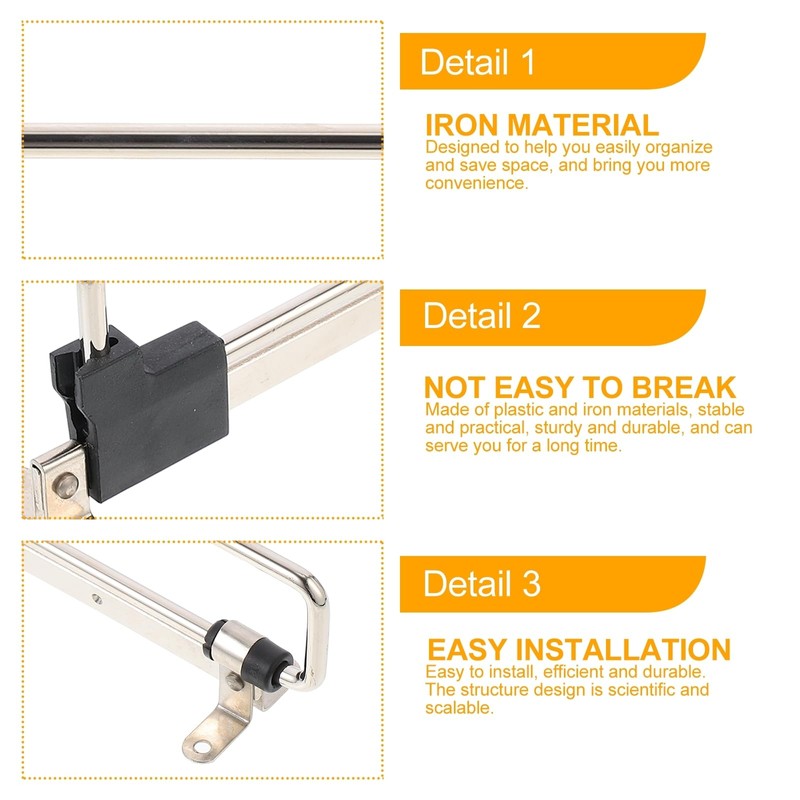 VILLCASE Adjustable Closet Rod, Retractable Closet Pull Out Rod Wardrobe
