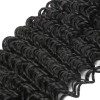 60cm 140g Pinzas De Pelo Fibra Orgánica Onda Profunda Negro