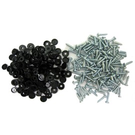 All Trade Direct 2000 Pcs BLACK NUMBER PLATE CAPS SCREWS BOLTS NUTS FITTING FIX