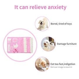 Routesun Snuffle Mat for Dogs, Non-Slip and Portable Pet Feeding Mat Small Dog Interactive Pet Puzzle Toys Encourages Cat and Large Dog Natural Foraging Skills for Training