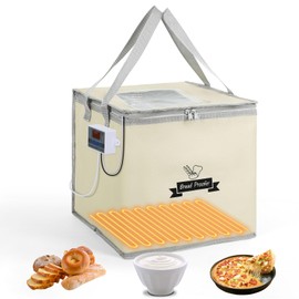 Rindaix Bread Dough Proofing Box, Precision Temperature Control Bread Proofer Foldable Visible Dough Proofer Sourdough Starter Warmer Home for Pizza and Yoghurt Making