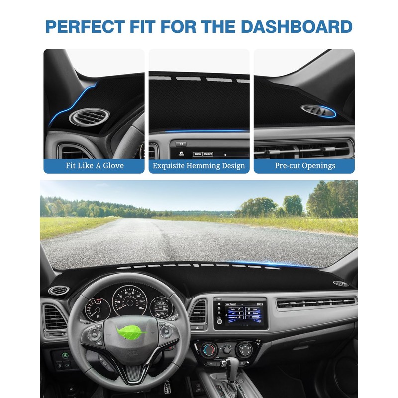 FIILINES Dash Cover Fit for Honda HR-V HRV 2016-2022 Dashboard