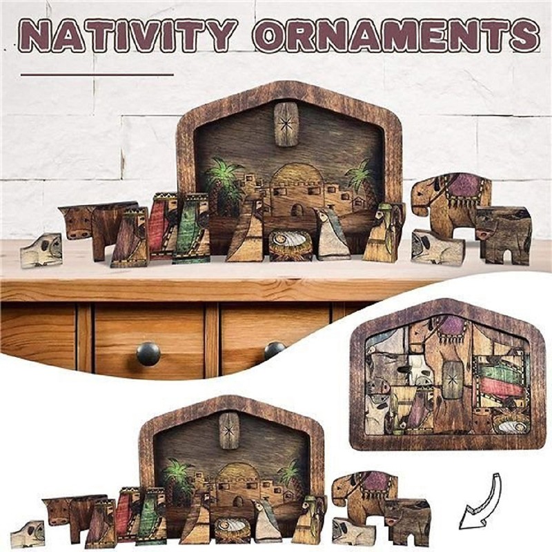 Wooden Puzzle Develop Visualization Skills Brain Teaser Educational Puzzle for