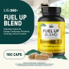 Rhodiola Maca Life360+ Fuel Up Blend 180 Cápsulas Cordyceps