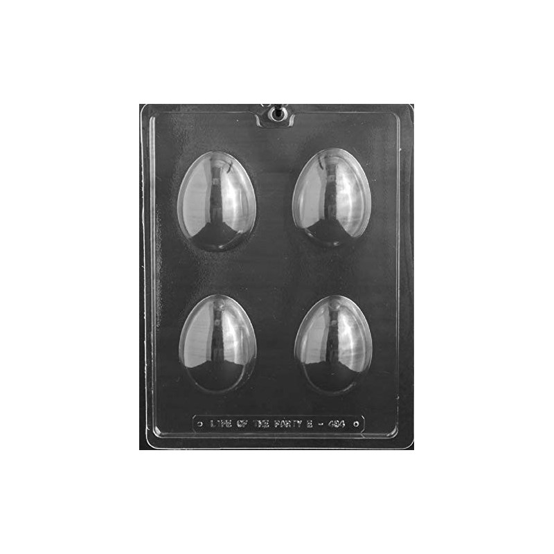 Grandmama's Goodies E484 3" 3D Egg Chocolate Candy Soap Mold