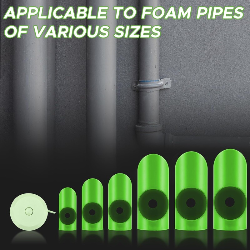 GDGJWL 6PCS Pipe Insulation Cutting Guide， Molded Foam Pipe Cutter