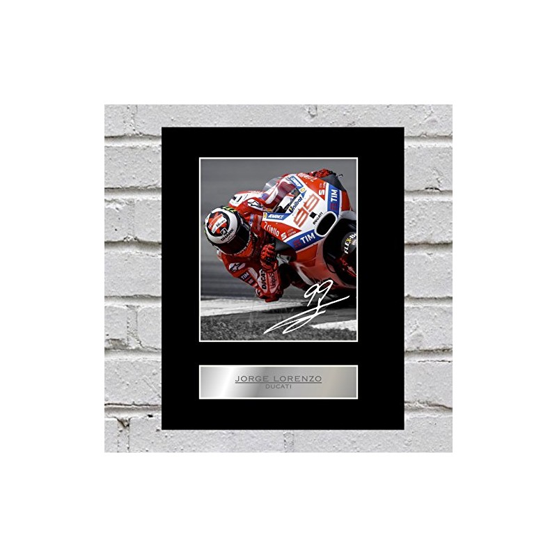 Jorge Lorenzo Signed Mounted Photo Display Ducati