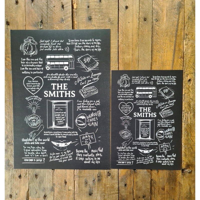 The Smiths Doodle Lyric Poster - The Smiths Print Gifts