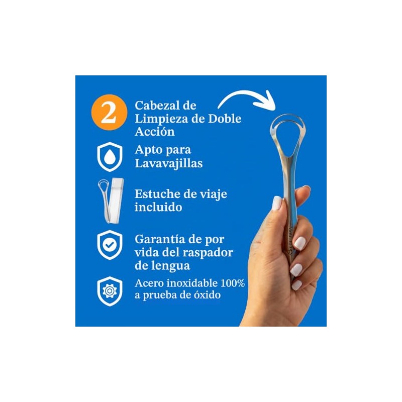 BASIC CONCEPTS Rascador de lengua (paquete de 2), reduce el