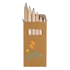 6 x 'At the beach' Short 85mm Pencils/Coloured Pencil Set (PE00054198)