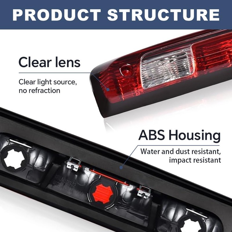 PIT66 Rear High Mount 3rd Third Brake light Compatible With