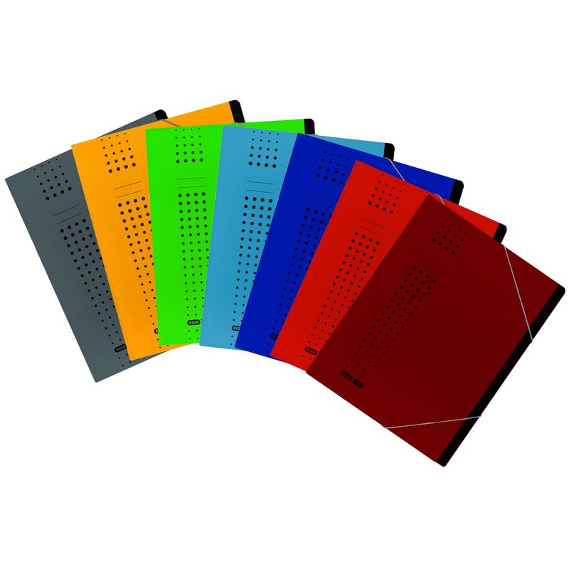 Elba Ordnungs-Mappe A4, chic, aus Karton, 7 Fächer, anthrazit