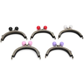 8.5cm Semicircle Embossing Kiss Lock Frame Lock Clip for Purse Bag Making DIY Craft Supplies