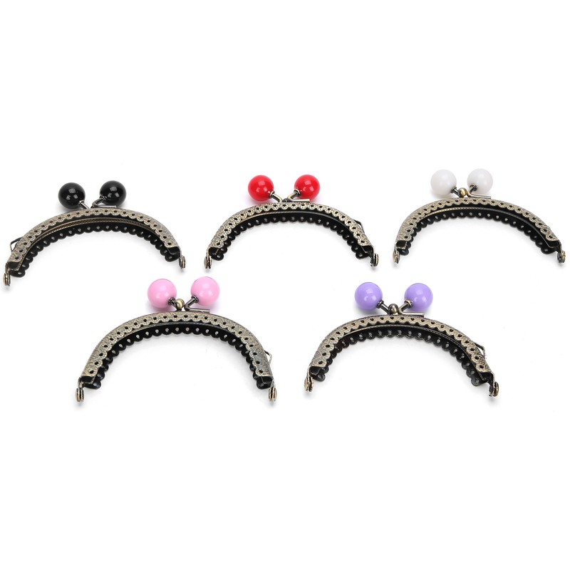 8.5cm Semicircle Embossing Kiss Lock Frame Lock Clip for Purse