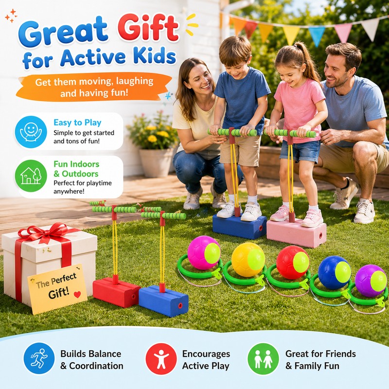 Kids Skip Ball Ankle Jump Toy for Active Play –