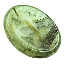 Amazing Gemstone Prehnite Worry Stone, Healing Crystals - Piedra Crystal Fidget for Gift, Meditation, Calming, Relaxation, Stress Relief